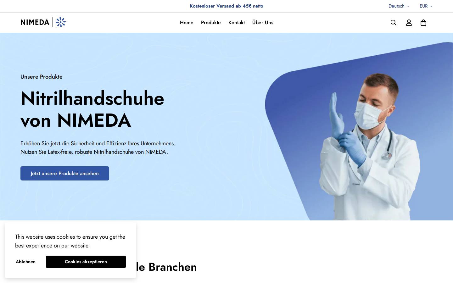 nimeda.de homepage screenshot