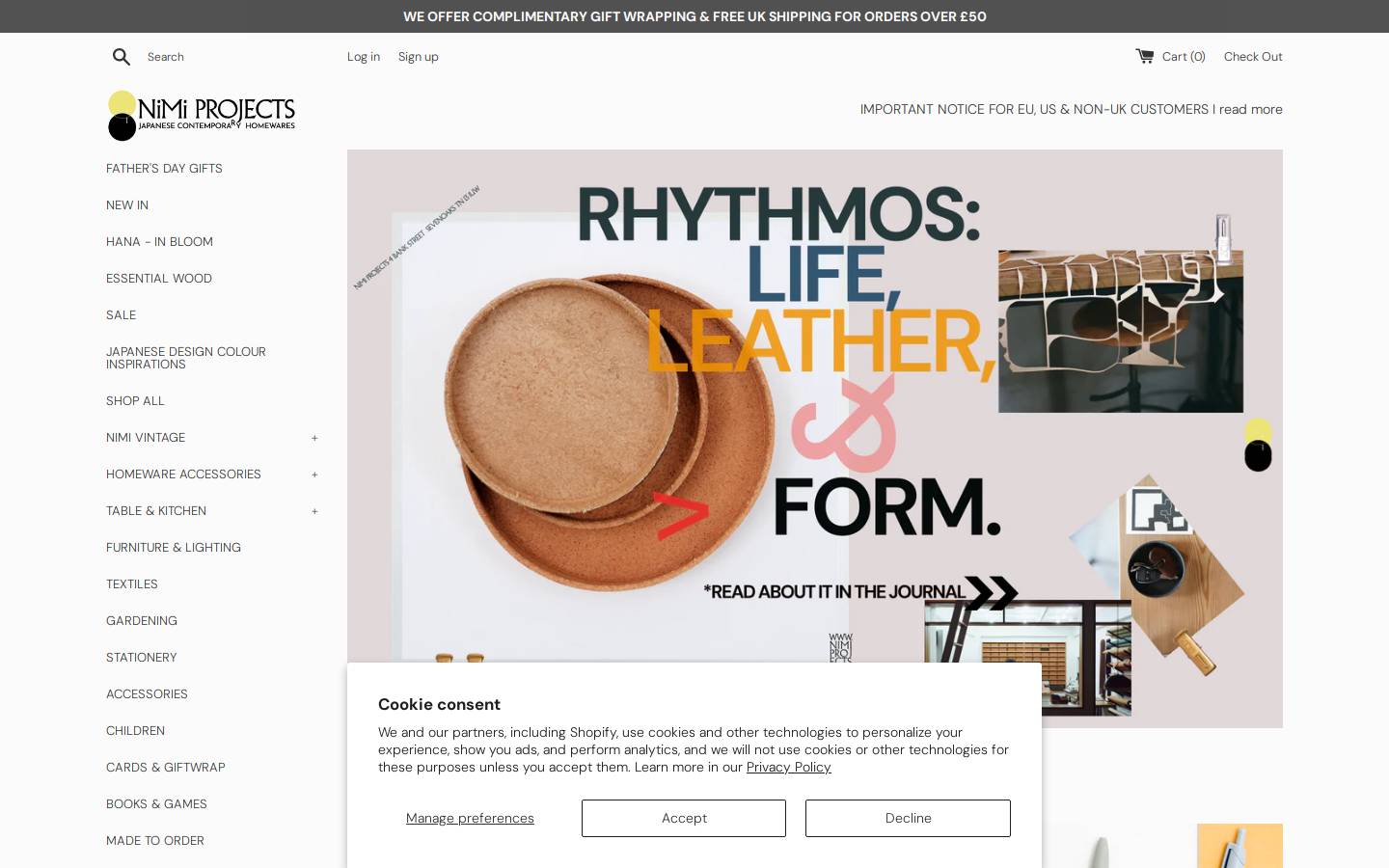nimiprojects.com homepage screenshot