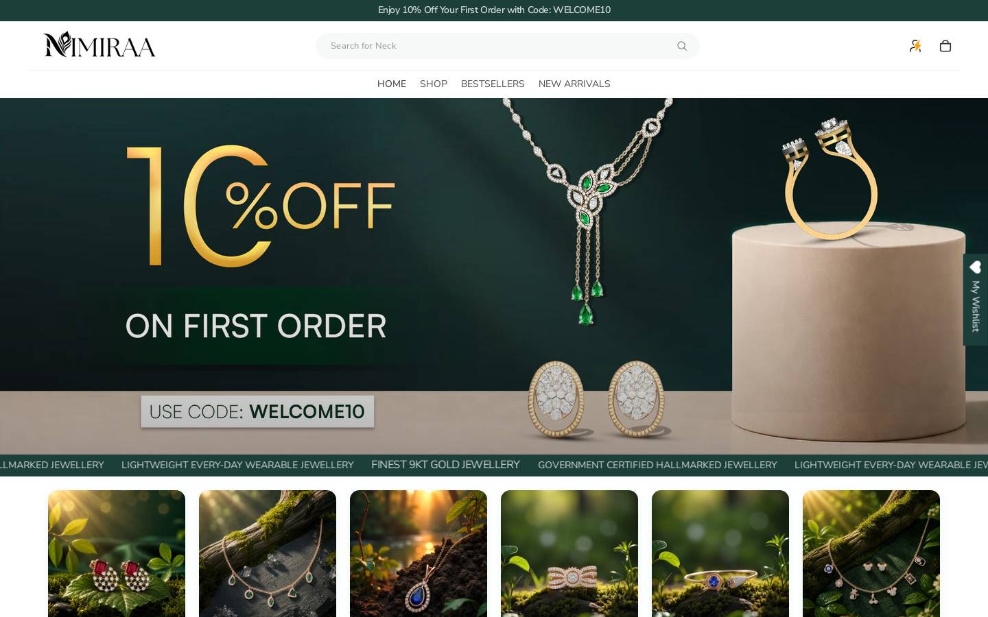 nimiraa.in homepage screenshot
