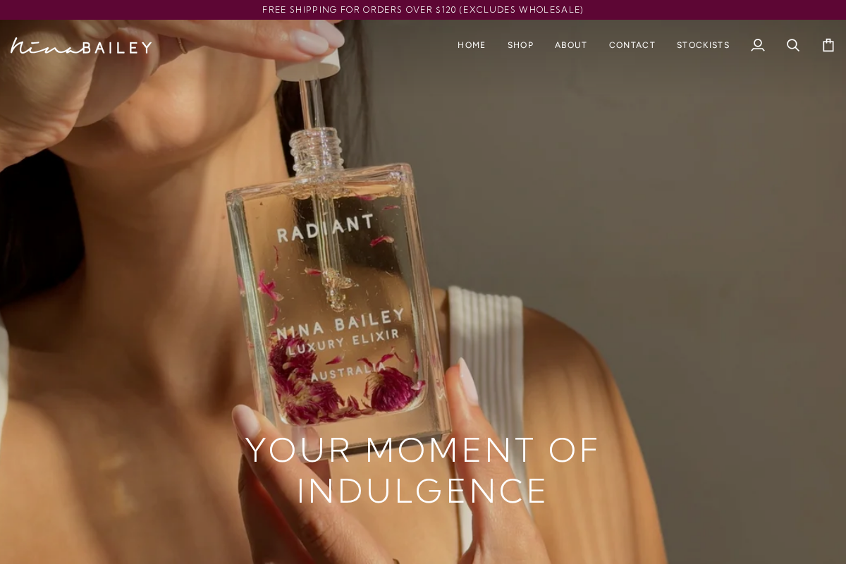 Nina Bailey homepage screenshot