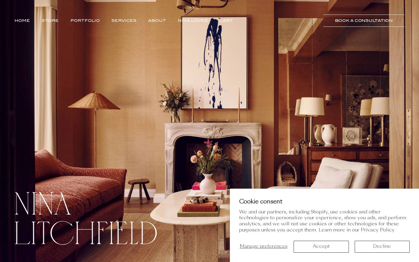 ninalitchfieldstudios.com homepage screenshot