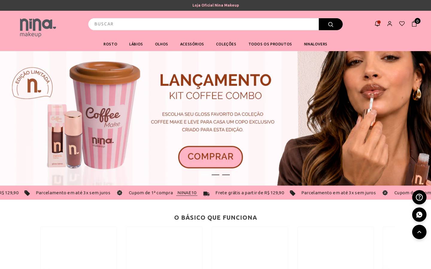 ninamakeup.com.br homepage screenshot