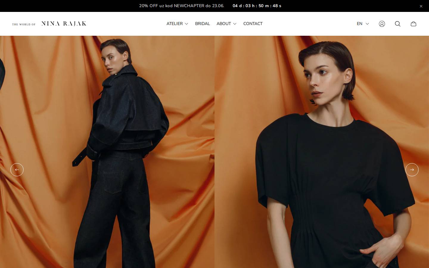 ninarajak.com homepage screenshot