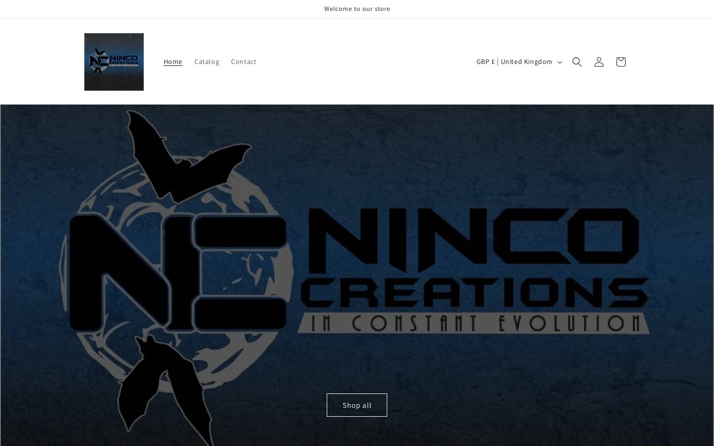 nincocreations.com homepage screenshot