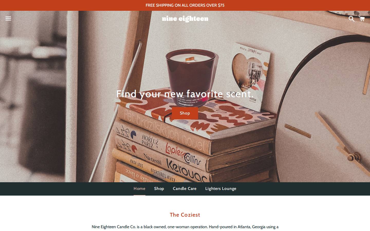 nineeighteen.co homepage screenshot