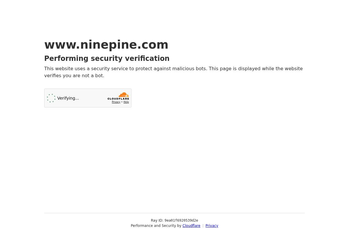 Ninepine homepage screenshot