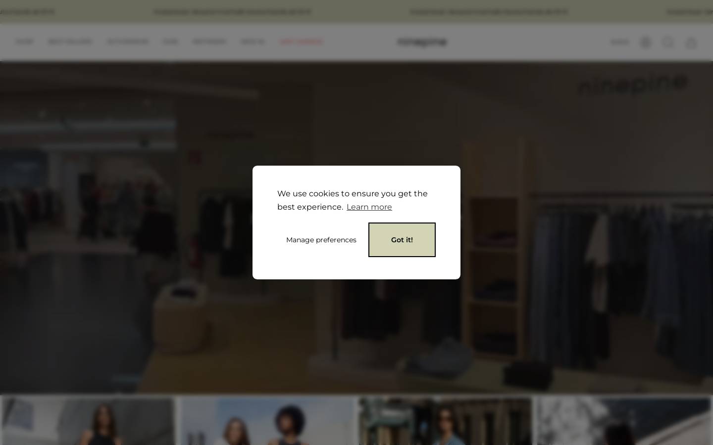 Ninepine homepage screenshot