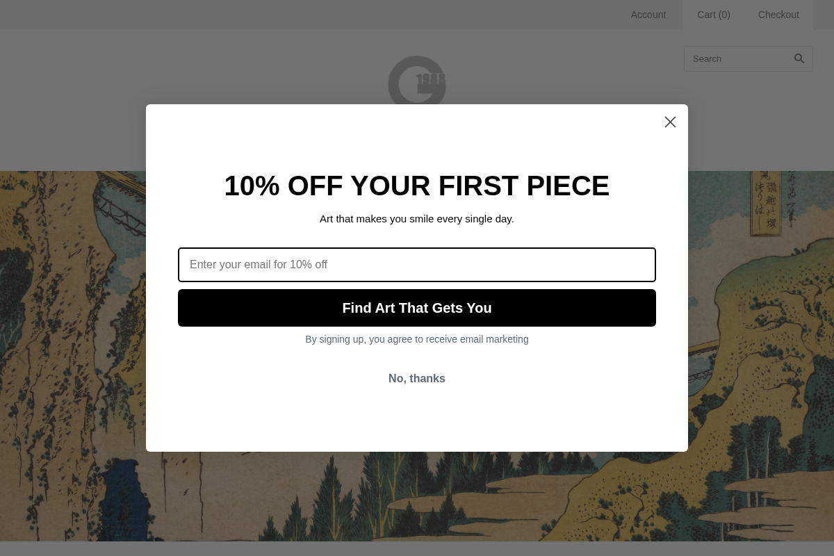 Gallery1988 homepage screenshot