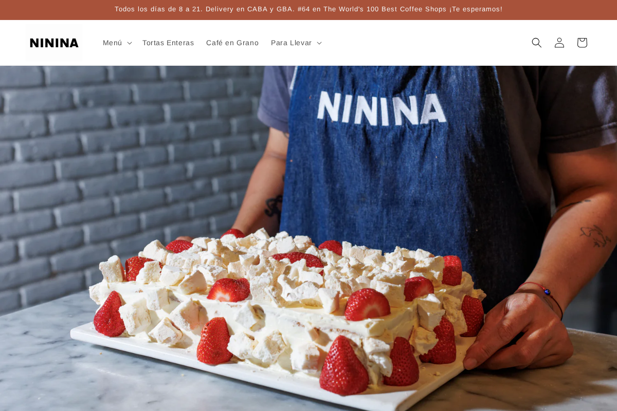 Ninina homepage screenshot