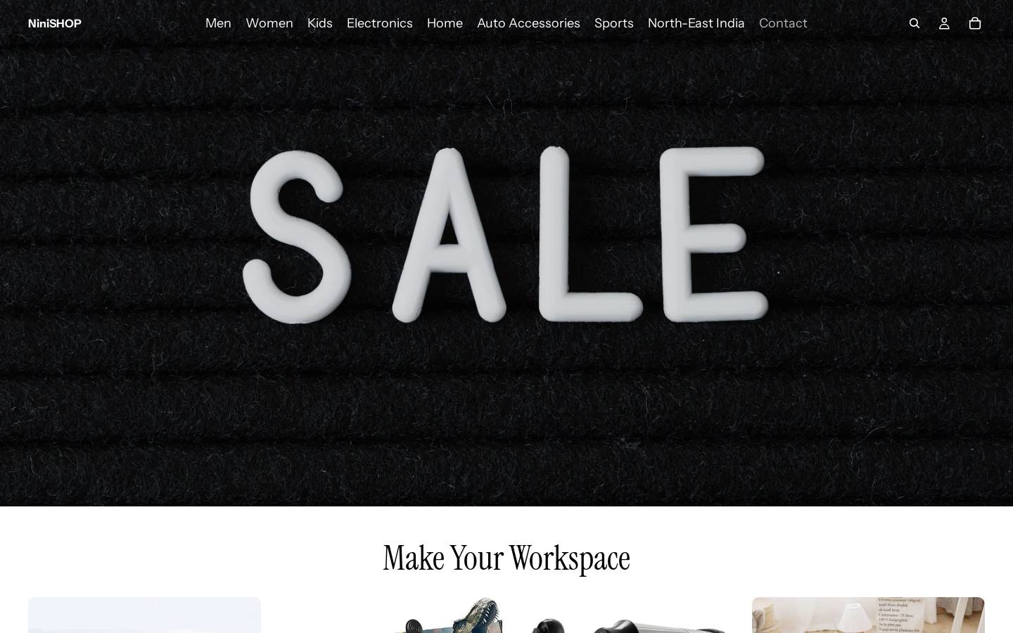 ninishop.in homepage screenshot