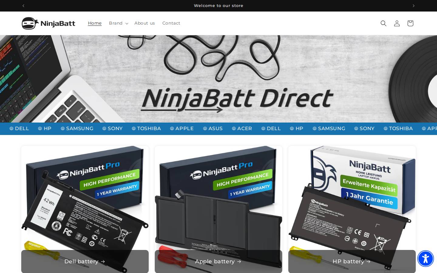 ninjabatt.com homepage screenshot