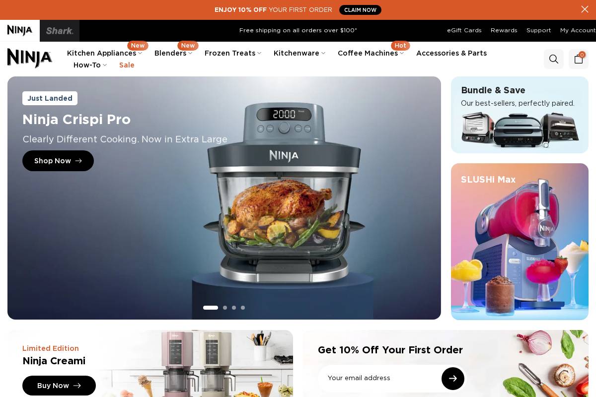 ninjakitchen.co.nz homepage screenshot