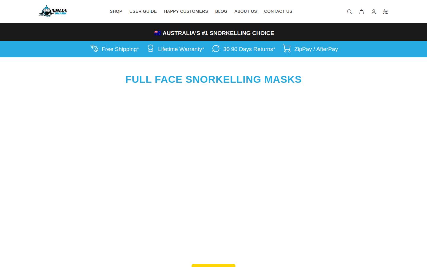 ninjashark.com.au homepage screenshot