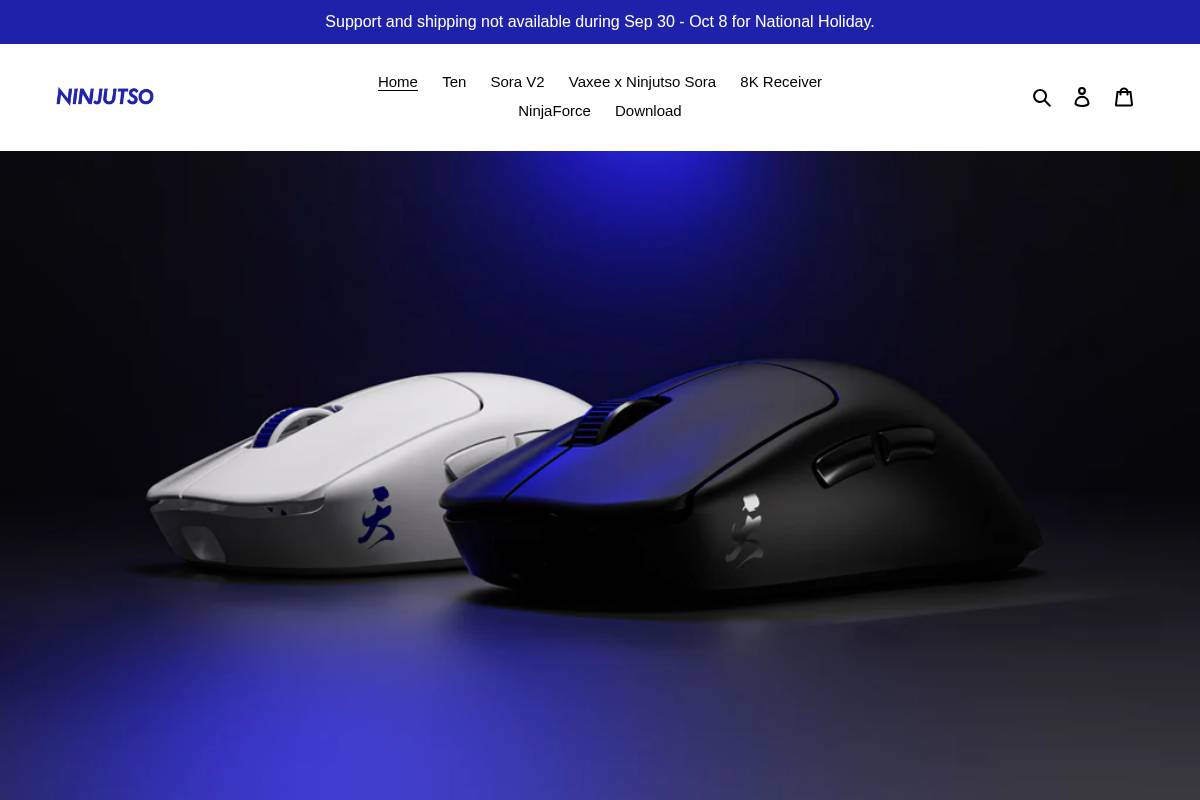 Ninjutso homepage screenshot
