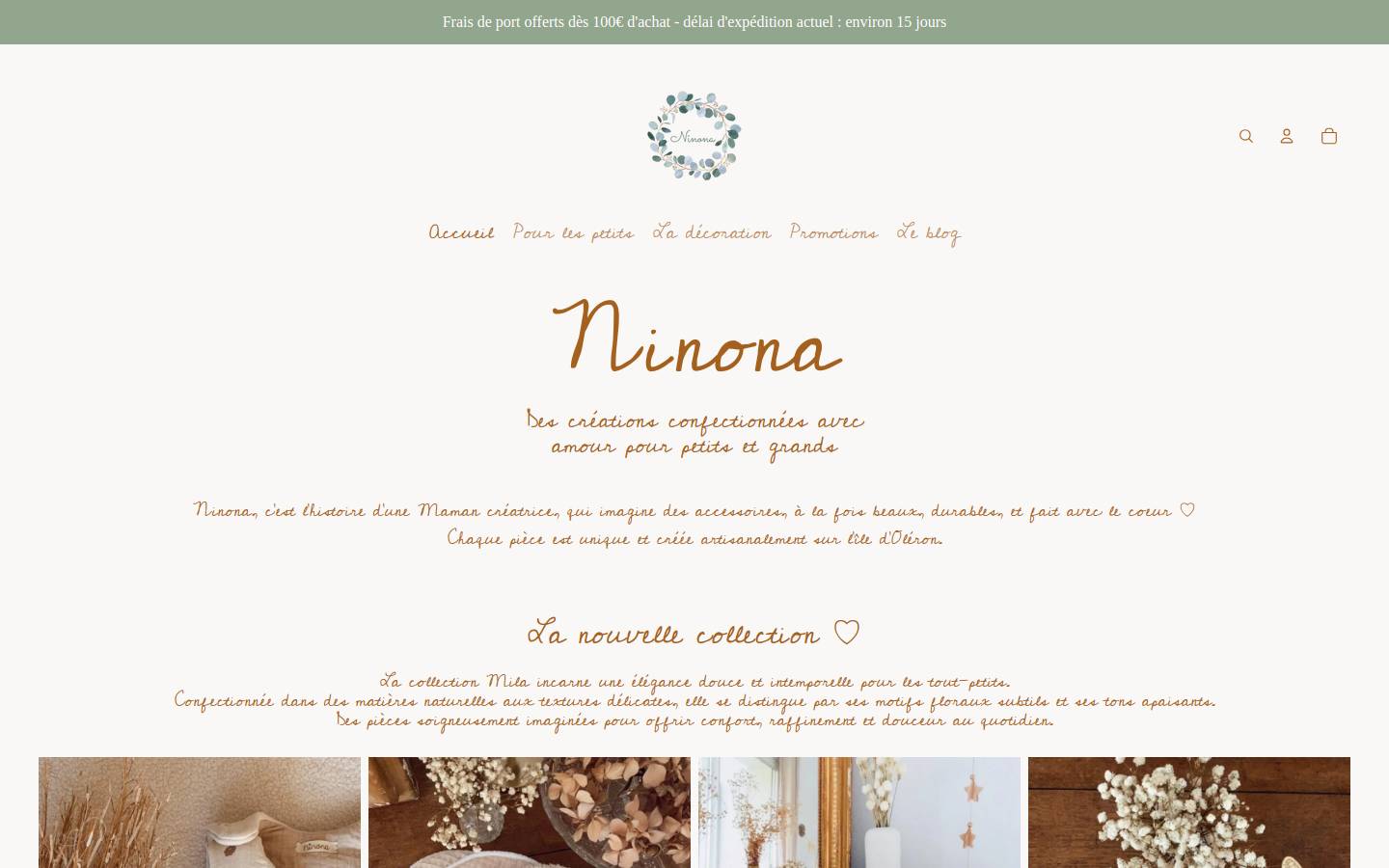 ninona.fr homepage screenshot