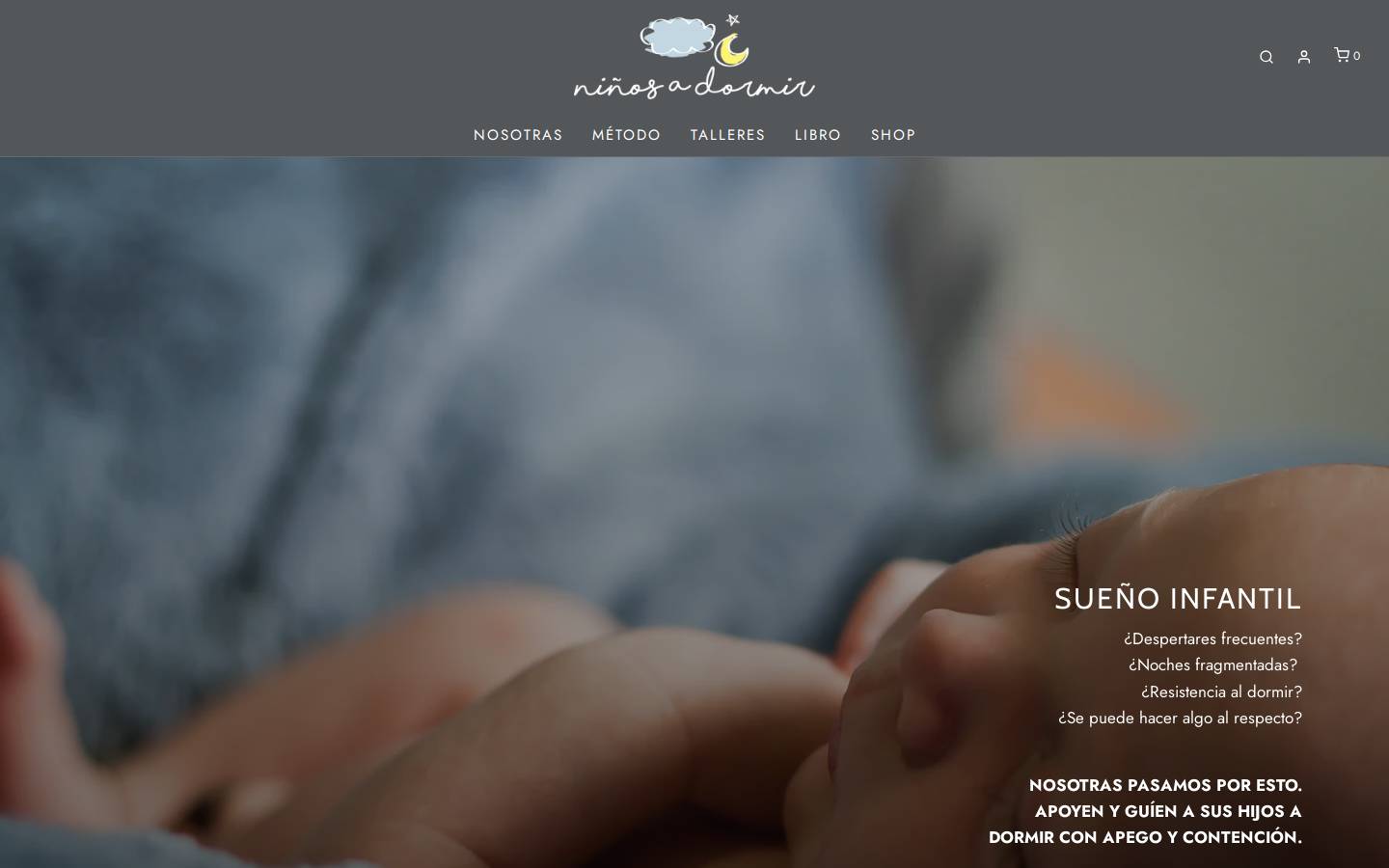 ninosadormir.cl homepage screenshot