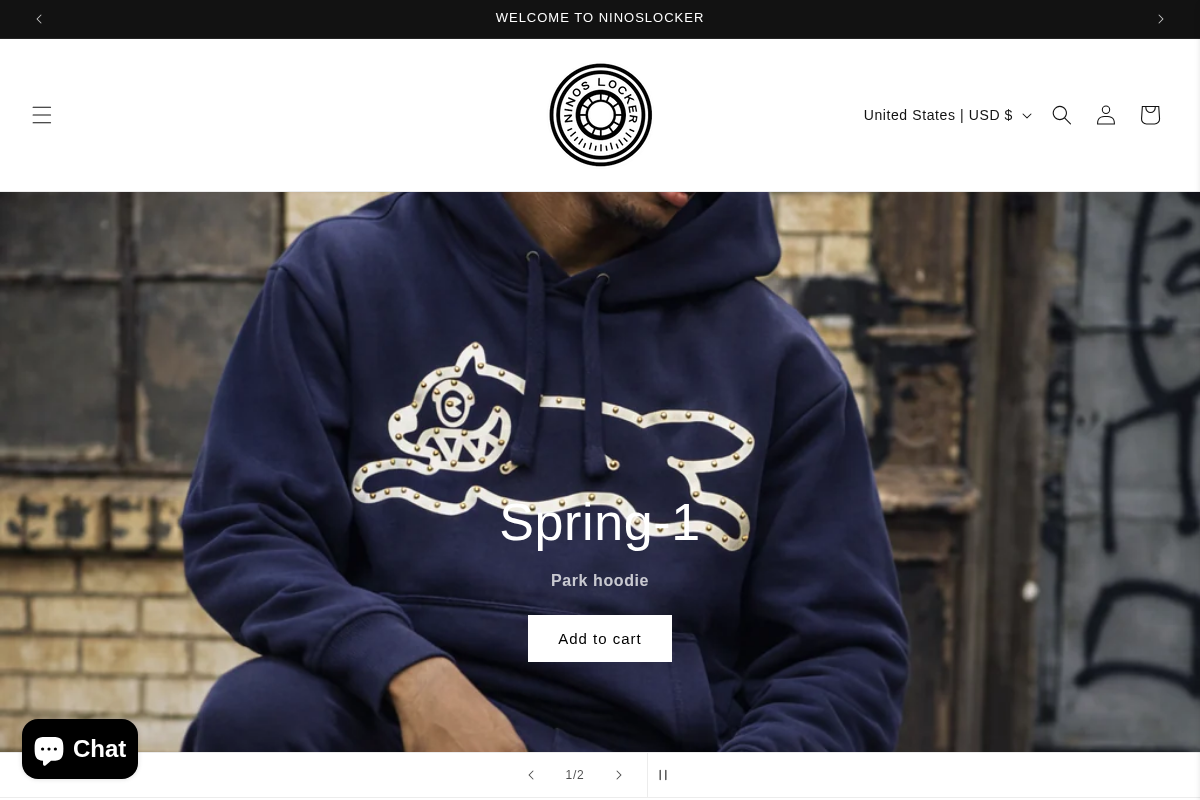 ninoslocker homepage screenshot