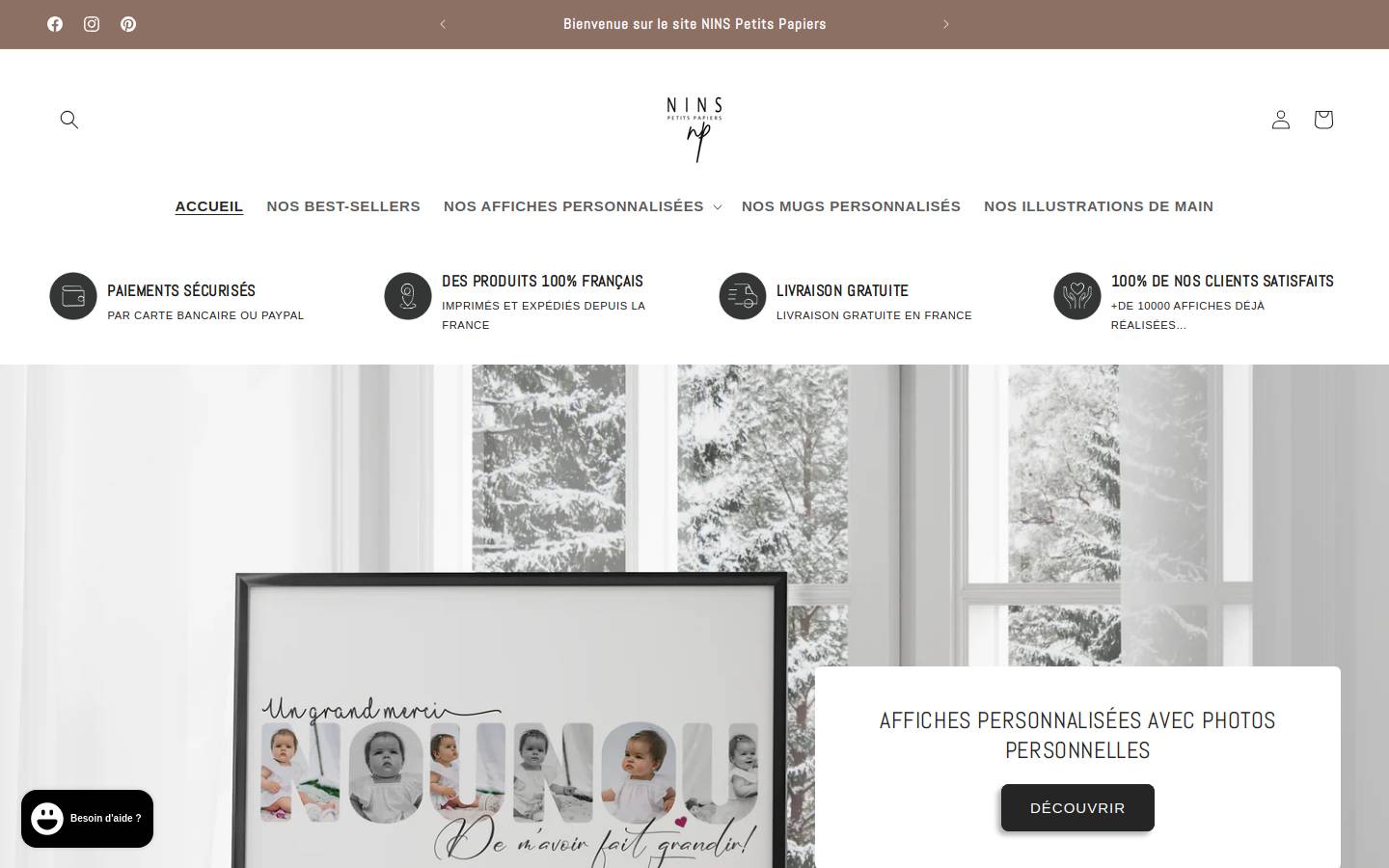 ninspetitspapiers.com homepage screenshot