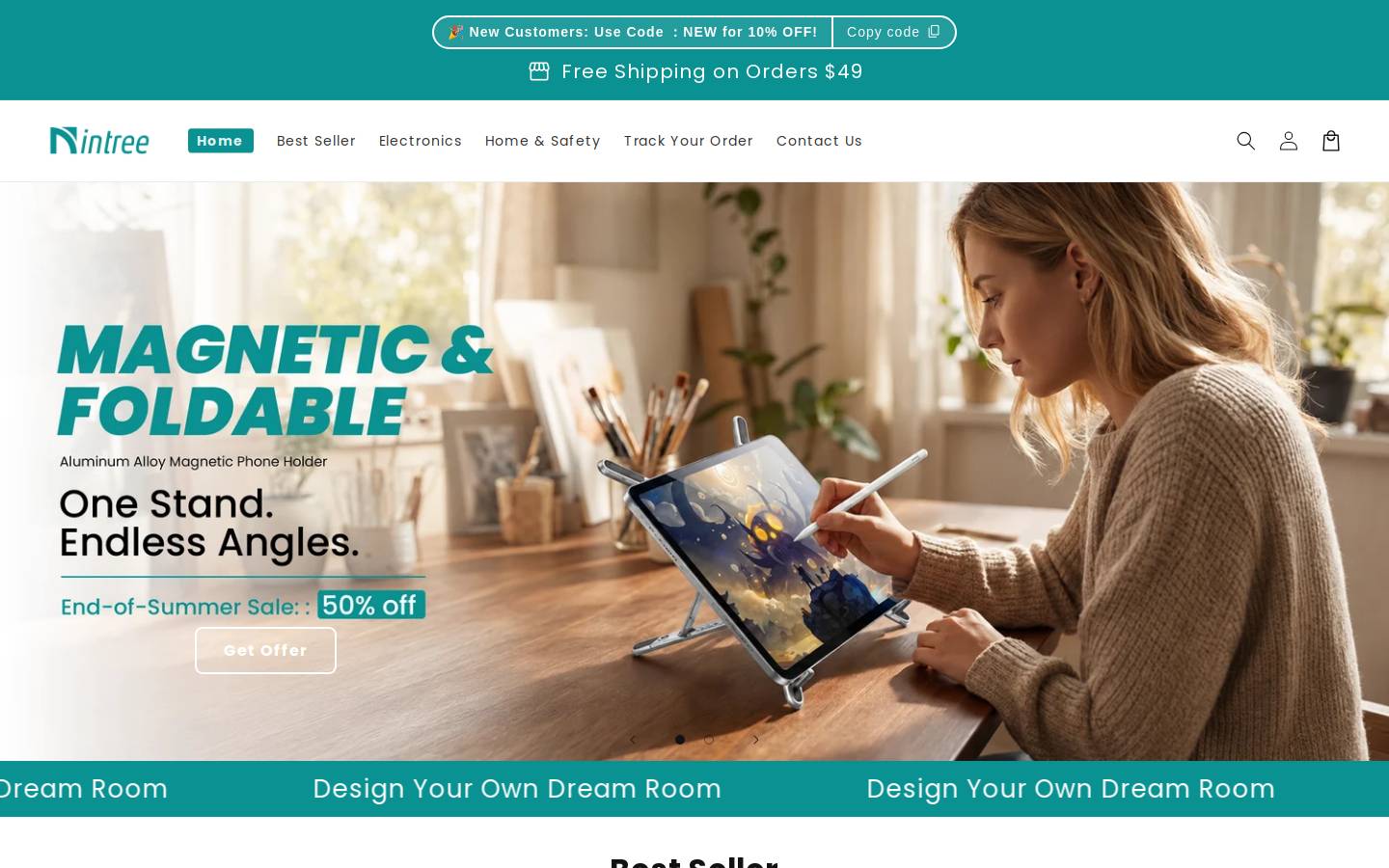 Nintree homepage screenshot