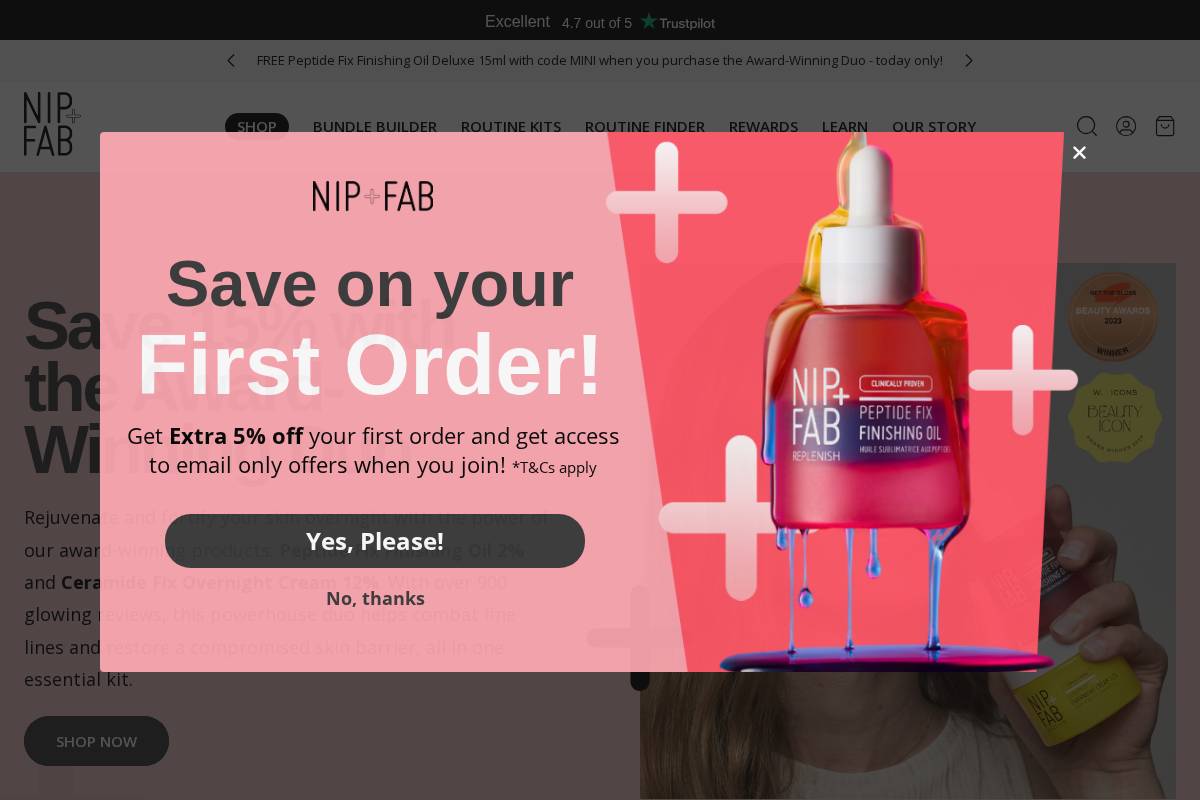 NipandFab homepage screenshot