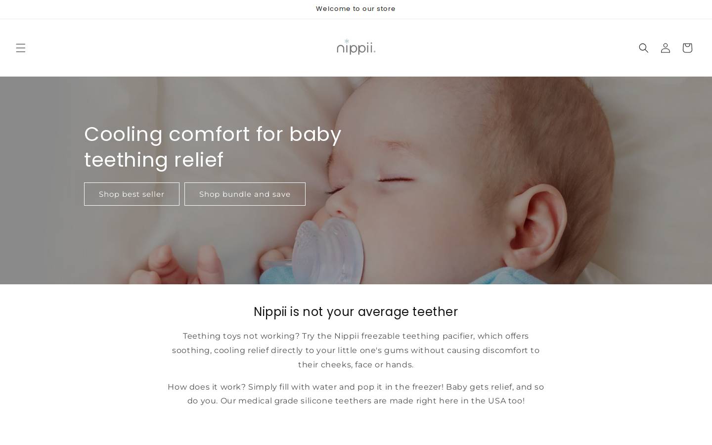 nippiibaby.com homepage screenshot