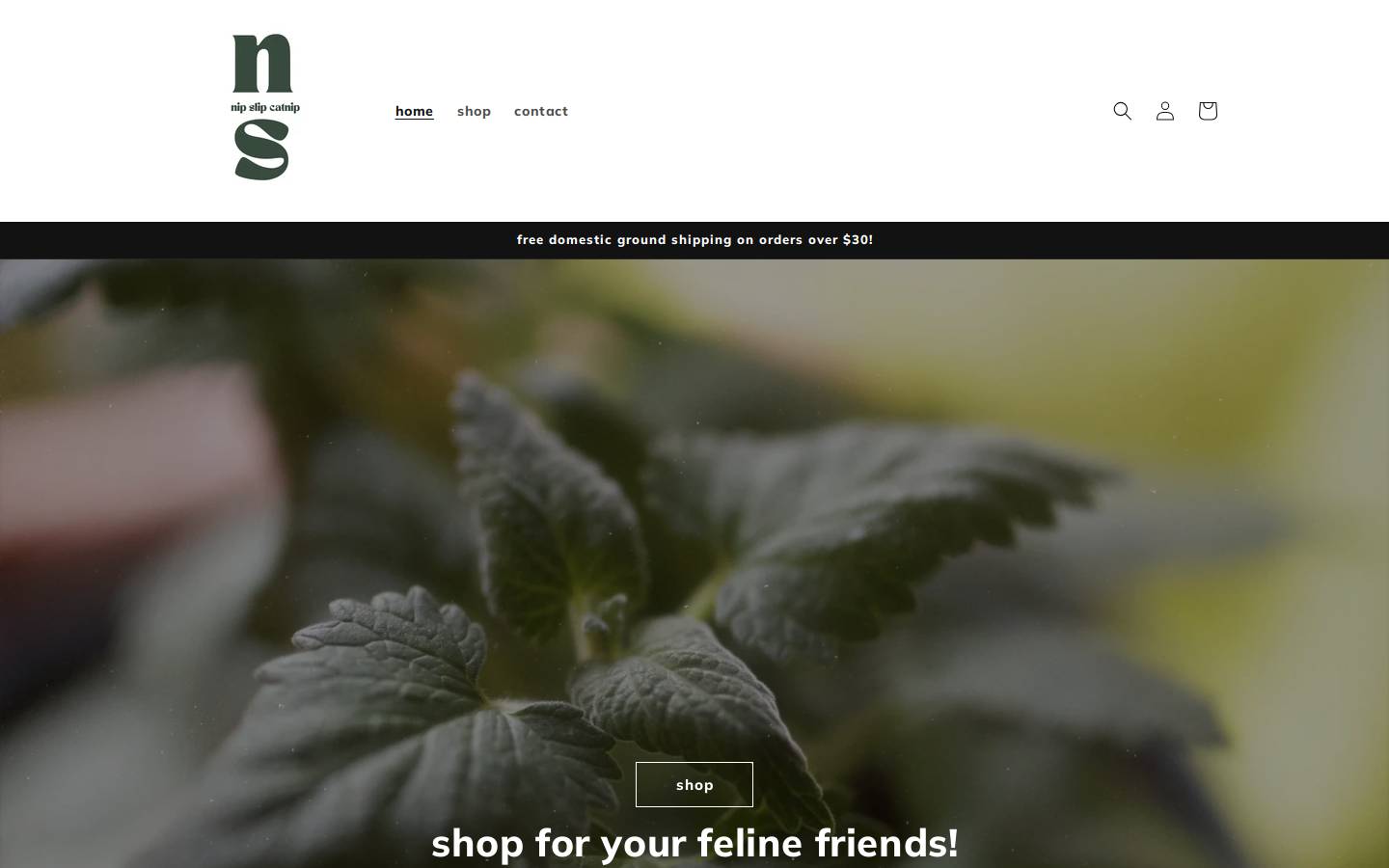 nipslipcatnip.com homepage screenshot
