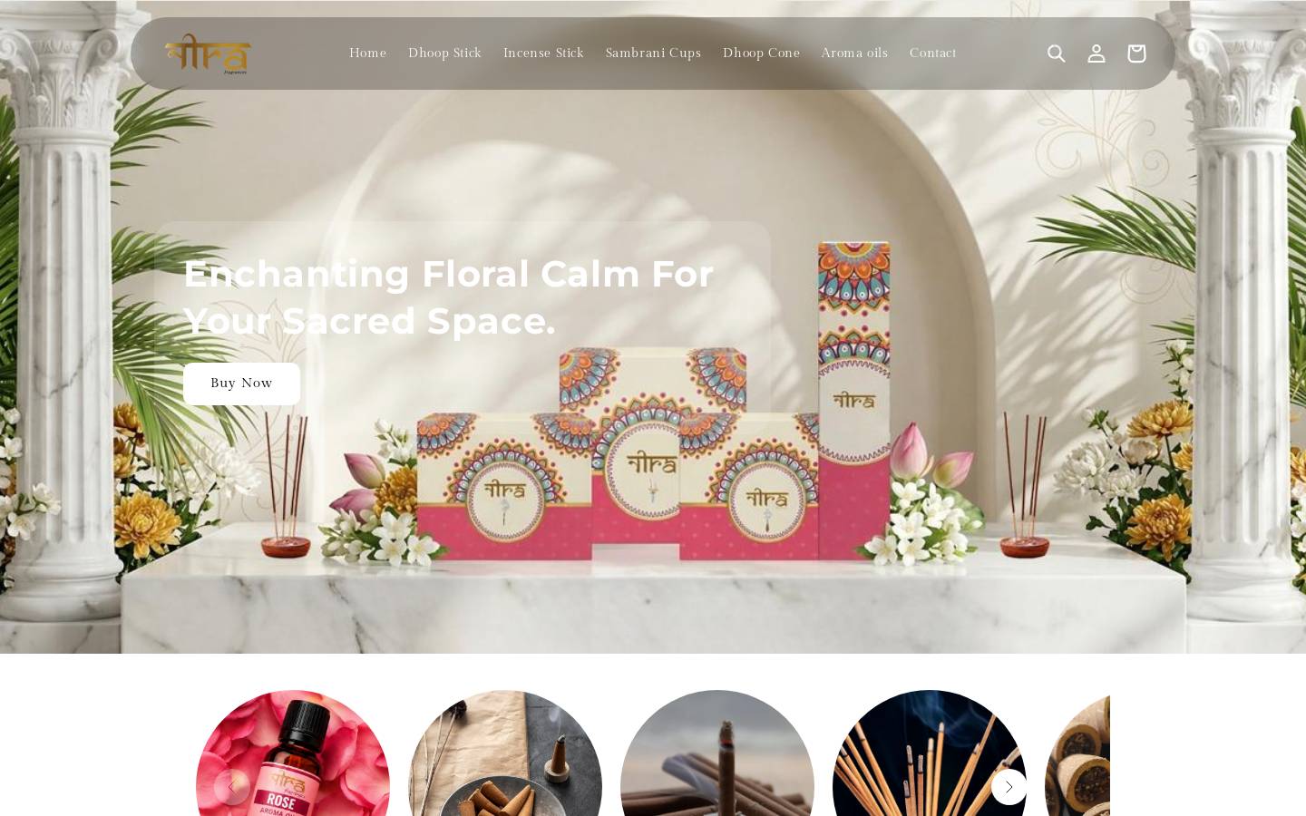 nirafragrances.com homepage screenshot