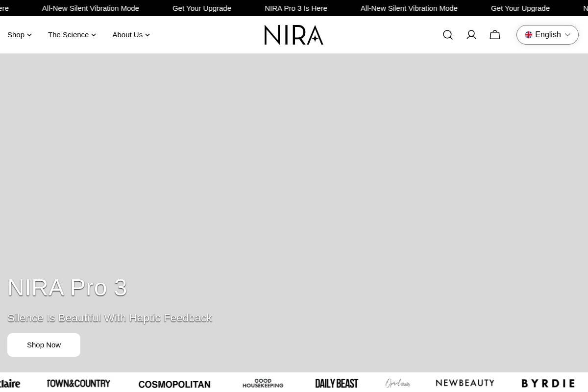niraskin.com homepage screenshot