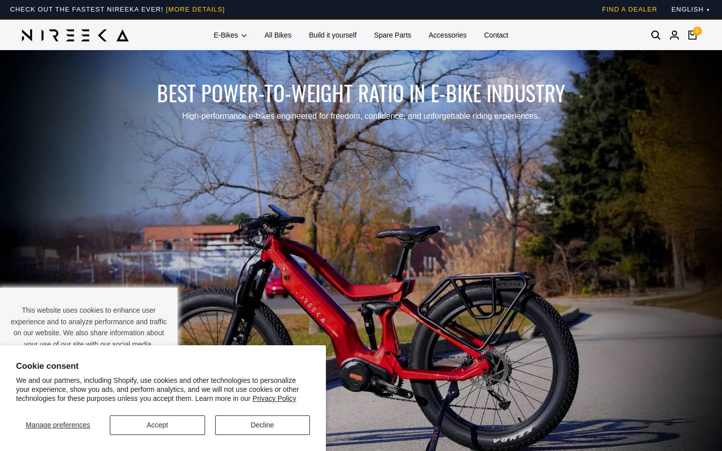 Nireeka homepage screenshot