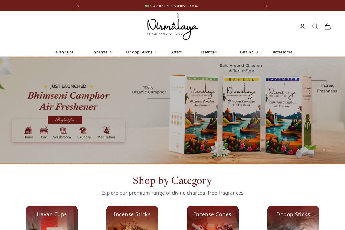 nirmalaya.com homepage screenshot