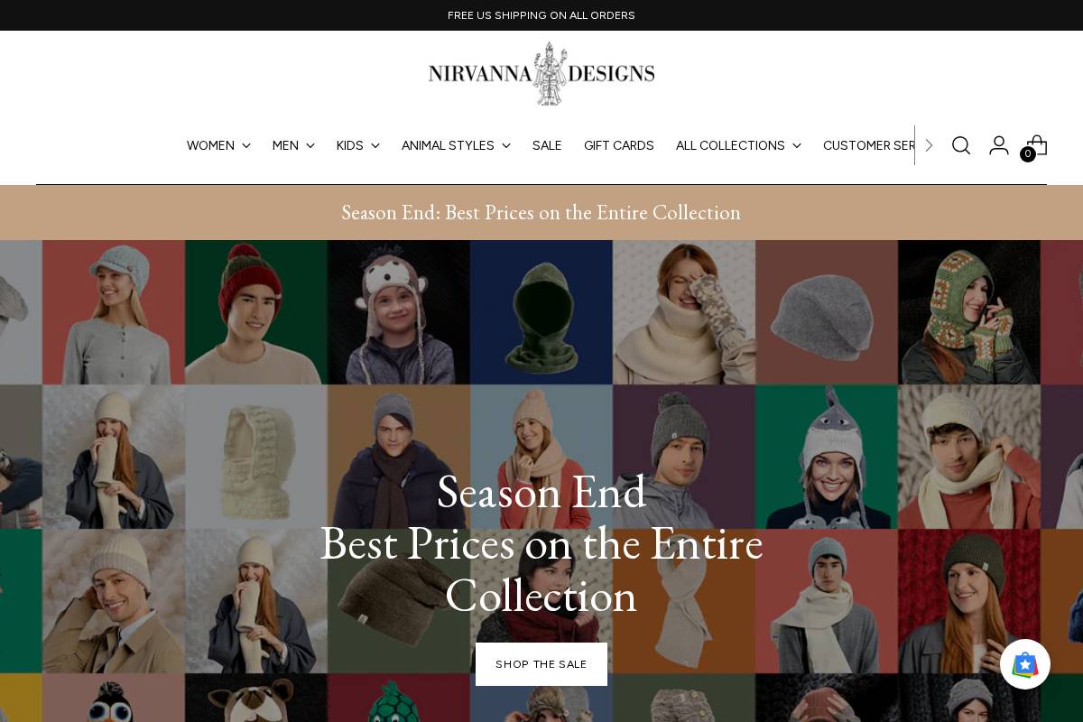 Nirvannadesigns homepage screenshot