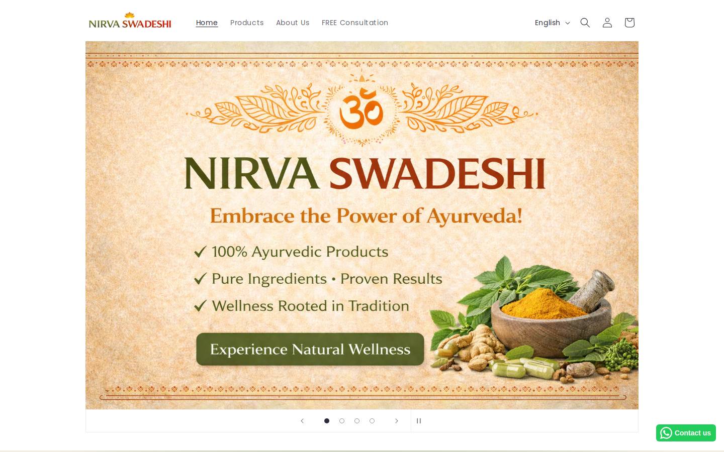 nirvaswadeshi.com homepage screenshot
