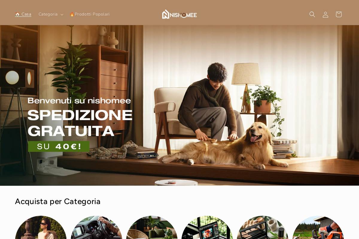 Nishomee homepage screenshot