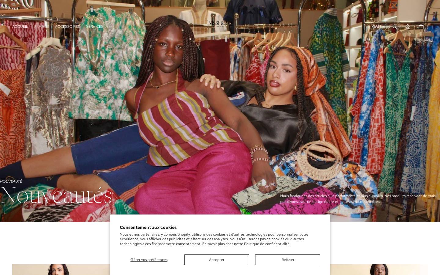 nissiandcofashion.com homepage screenshot
