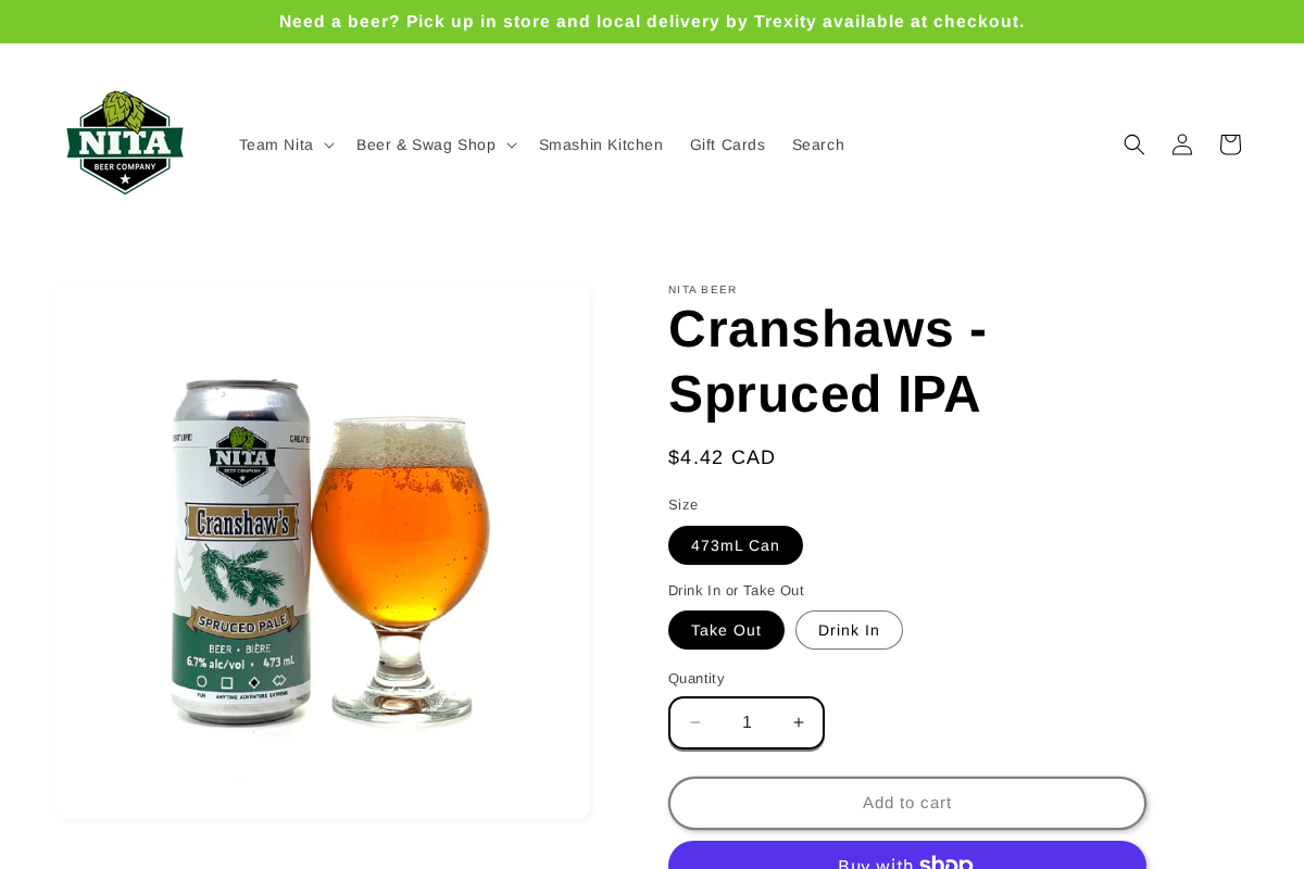 nitabeer.com homepage screenshot