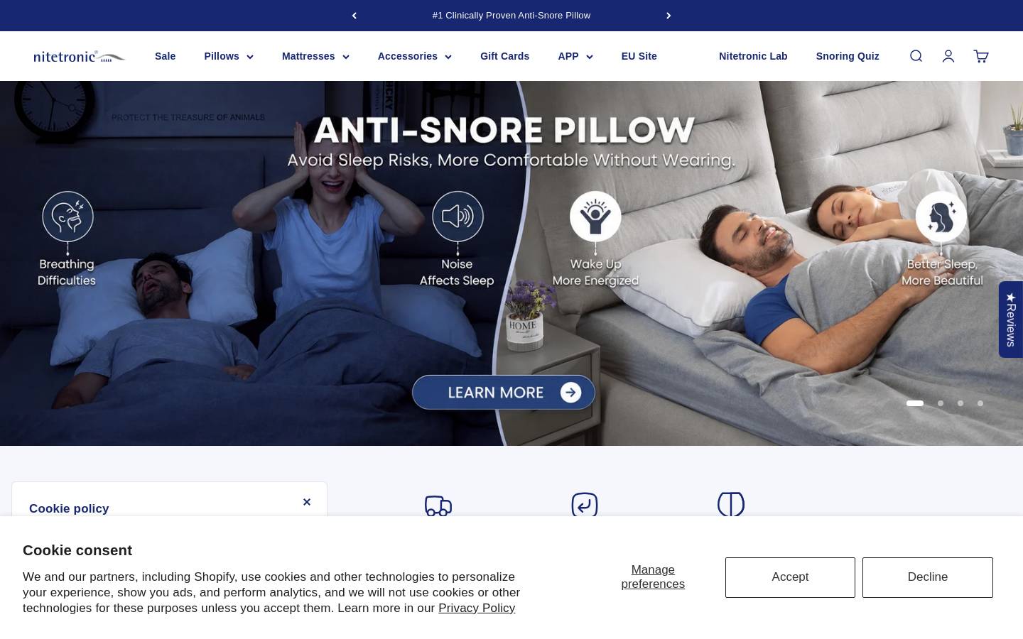Nitetronic homepage screenshot