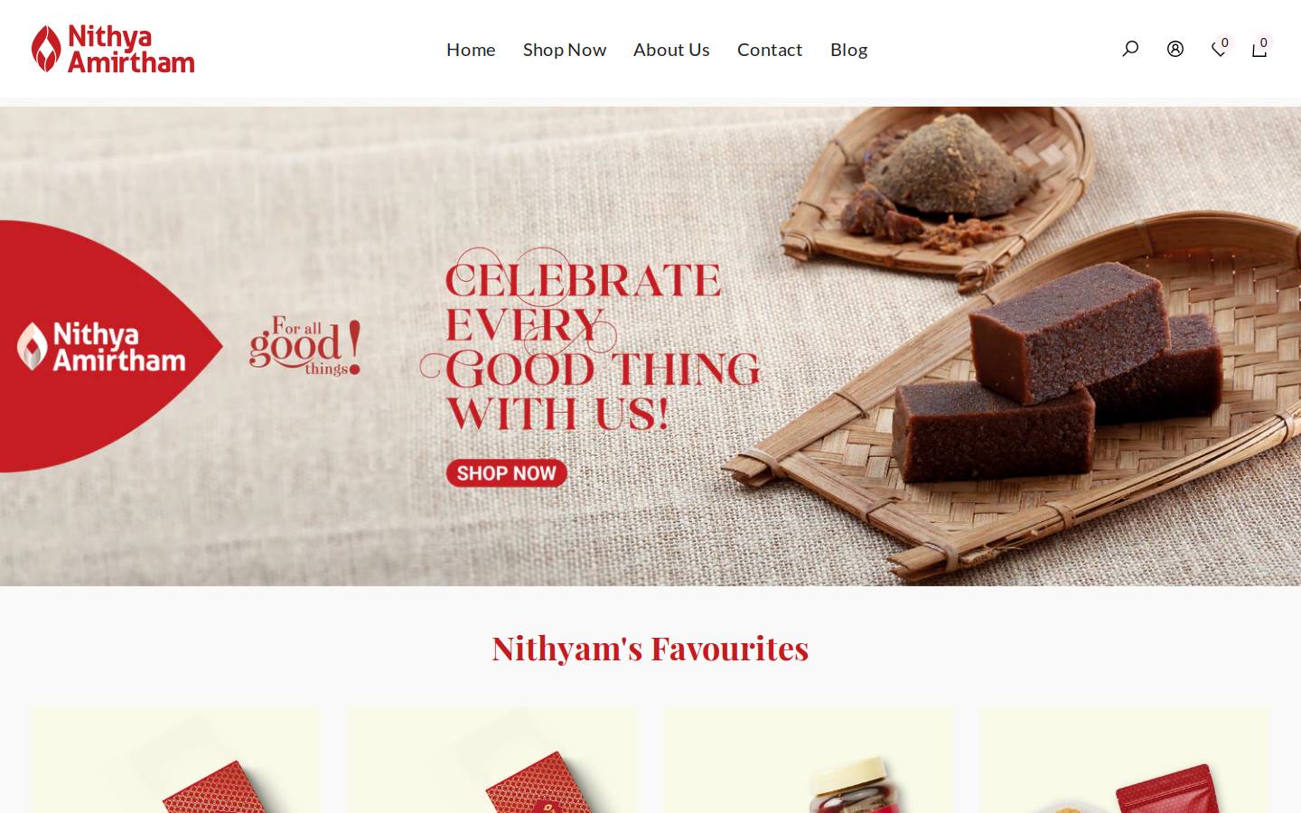 nithyaamirtham.com homepage screenshot