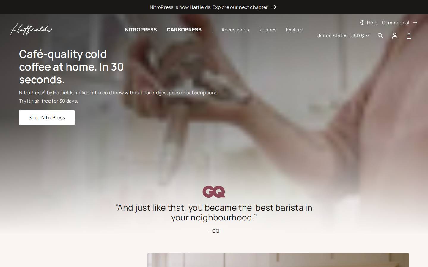 Nitropress homepage screenshot
