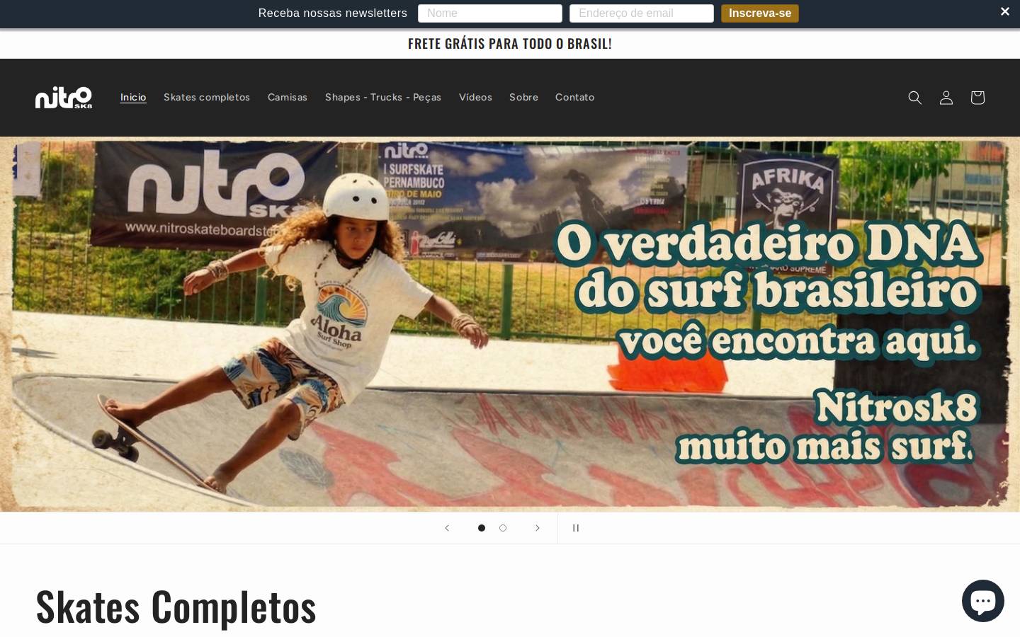 nitrosk8.com.br homepage screenshot