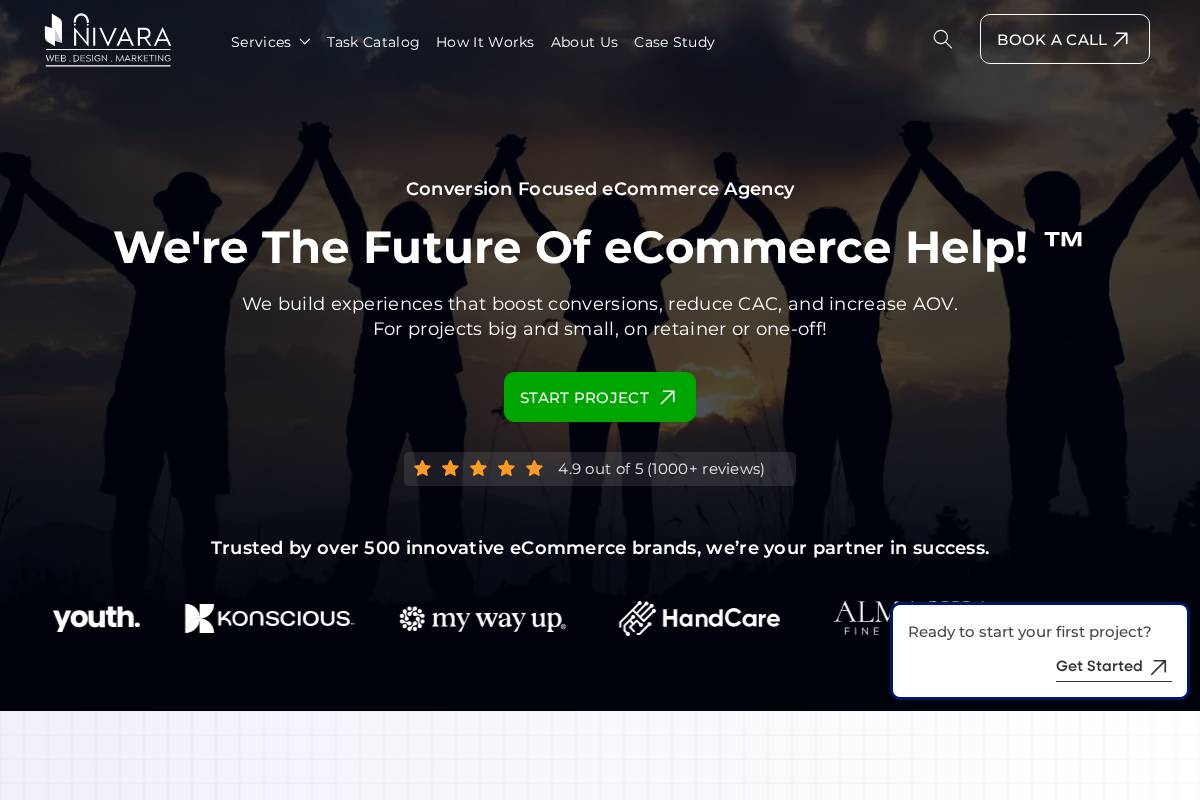 nivara.co homepage screenshot