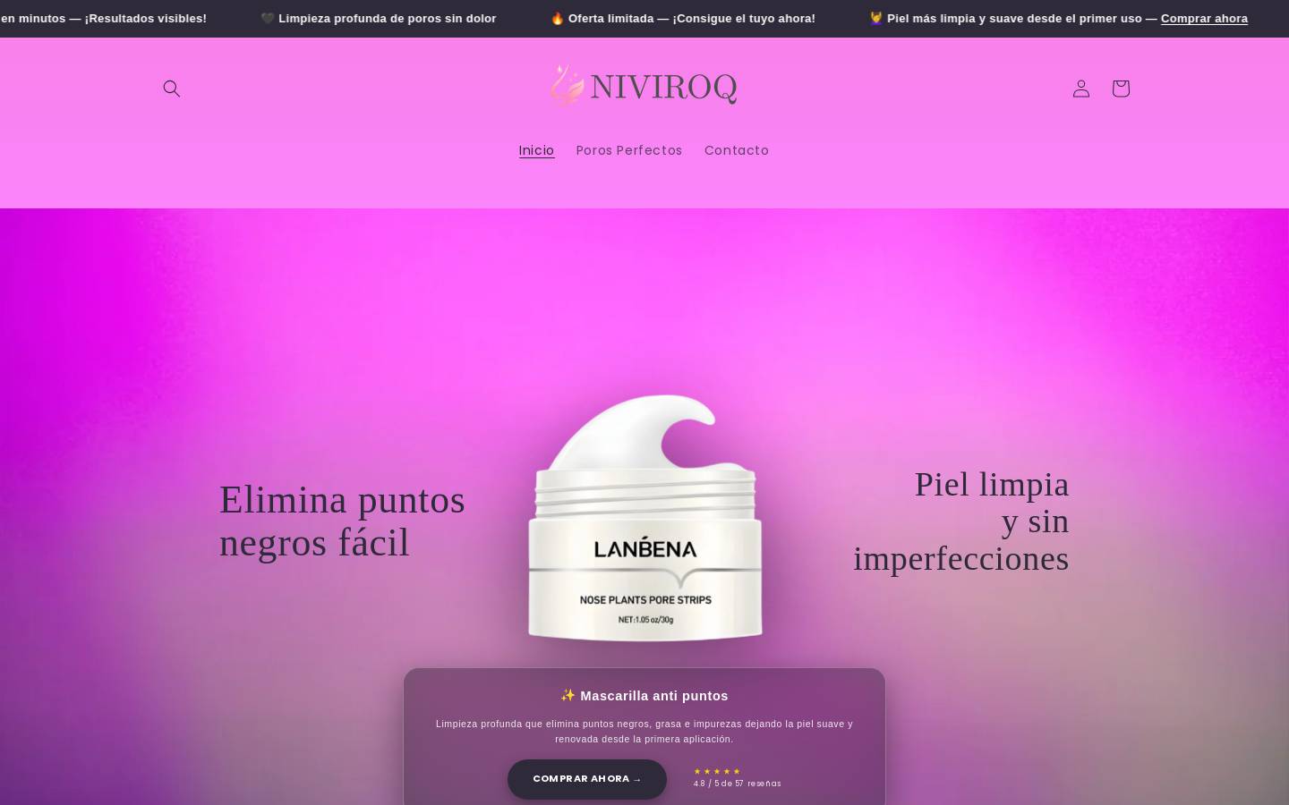 niviroq.com homepage screenshot