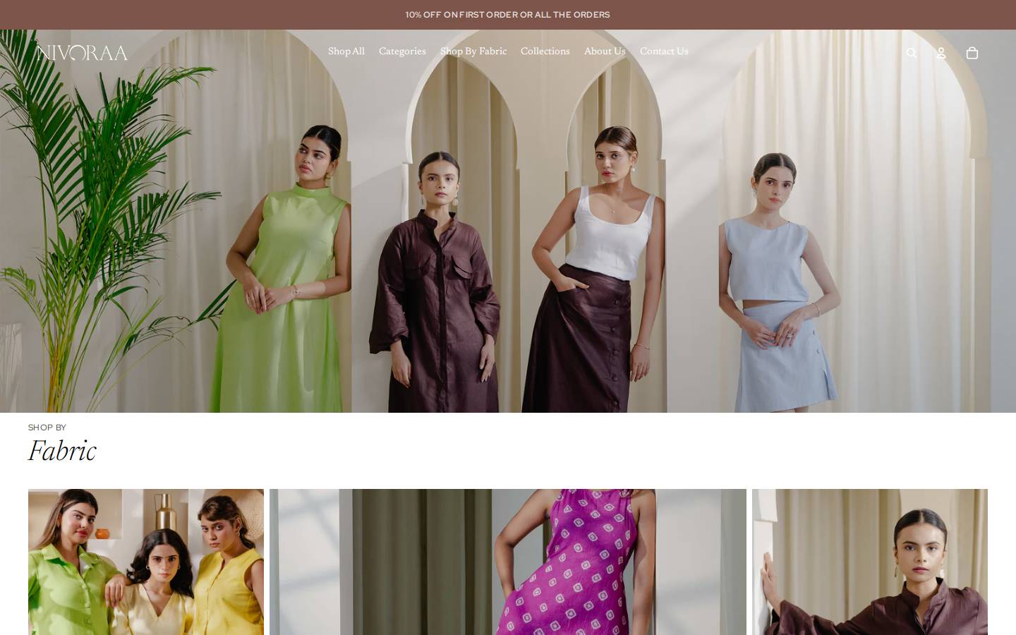 nivoraa.com homepage screenshot