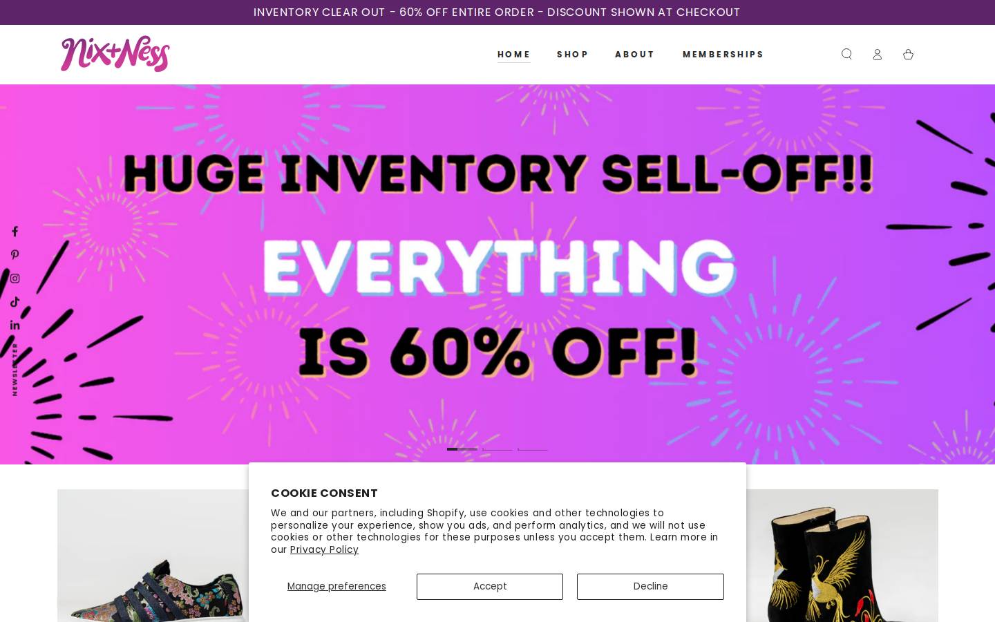 Nixandness homepage screenshot