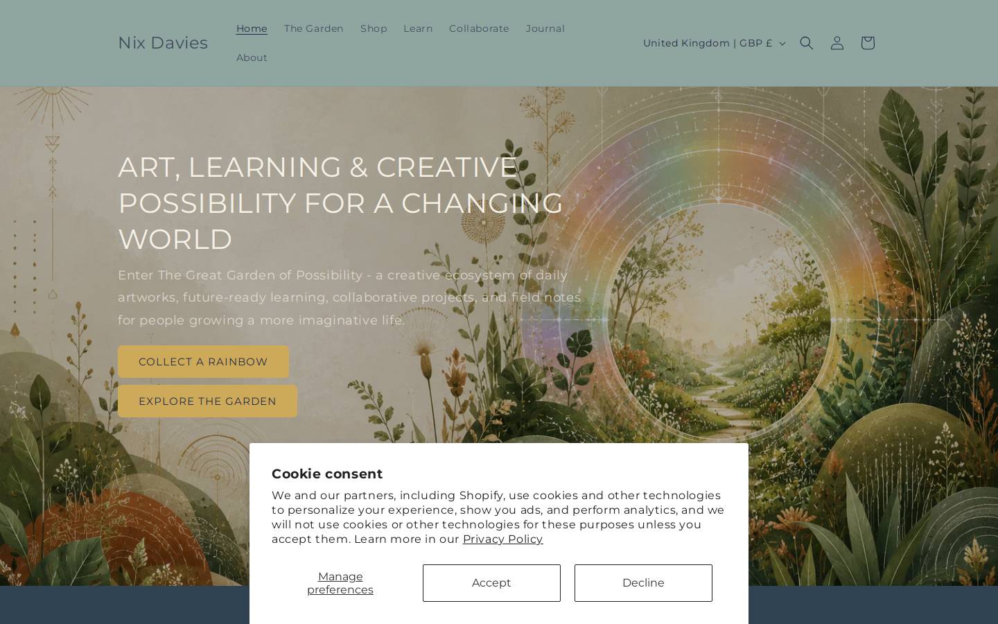 nixdavies.com homepage screenshot