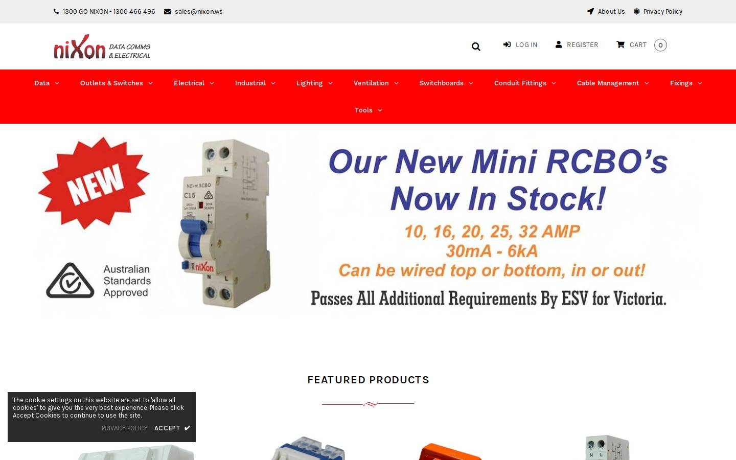 nixon-dce.com homepage screenshot