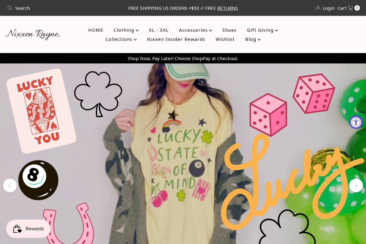 nixxenrayne.com homepage screenshot