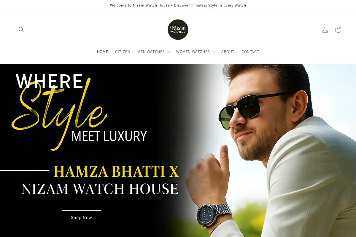 nizamwatch.com homepage screenshot