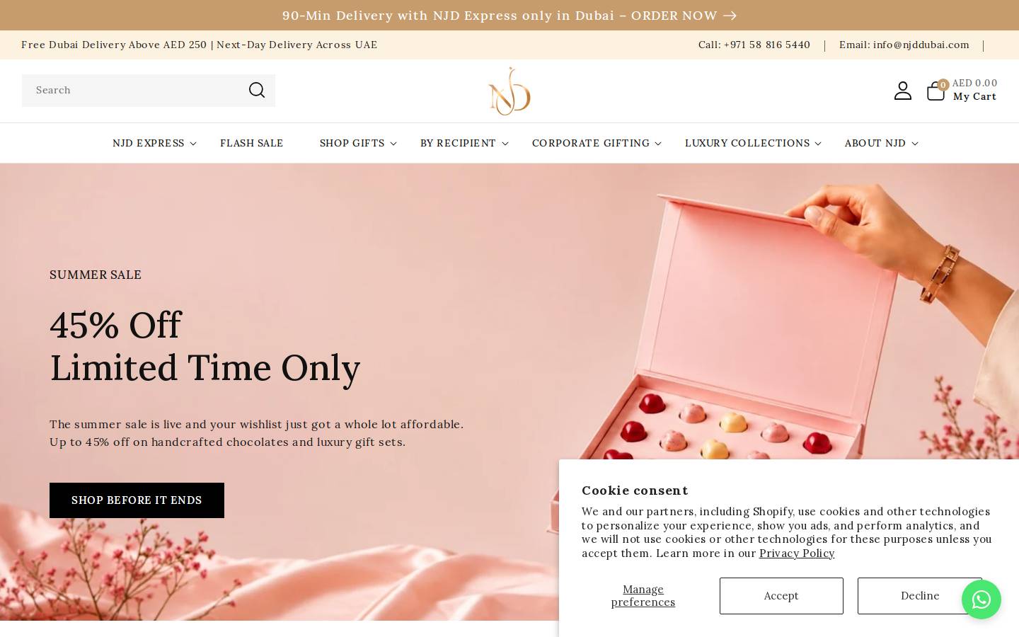 njddubai.com homepage screenshot