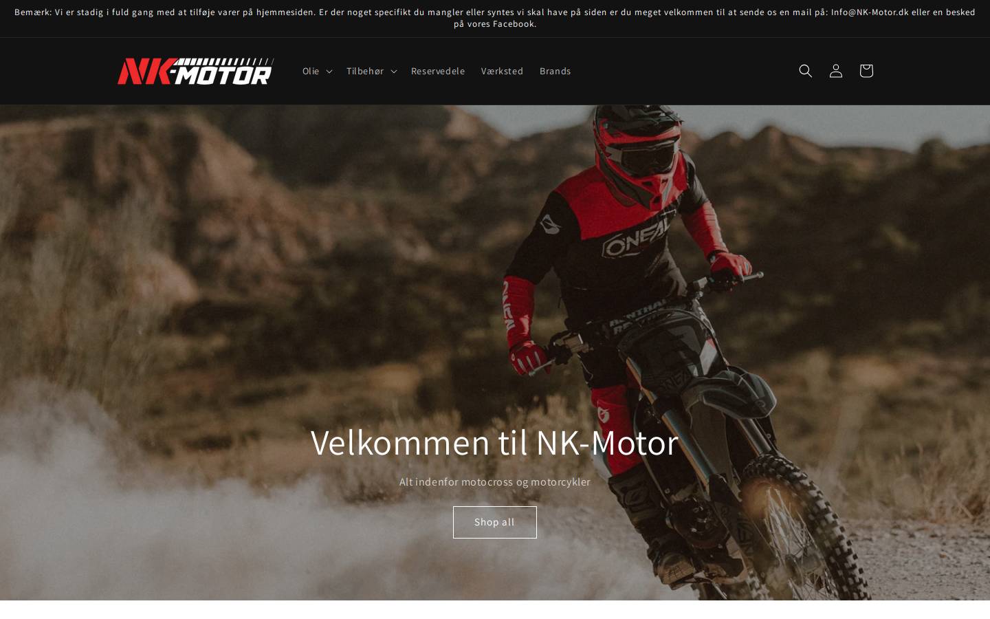 nk-motor.dk homepage screenshot