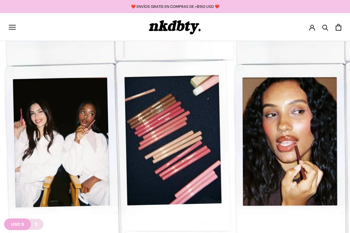 Naked Beauty homepage screenshot